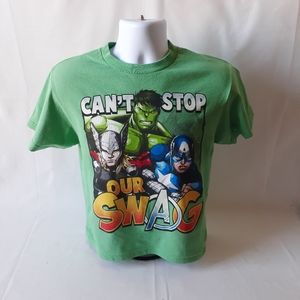 The Avengers boys green short sleeve t-shirt